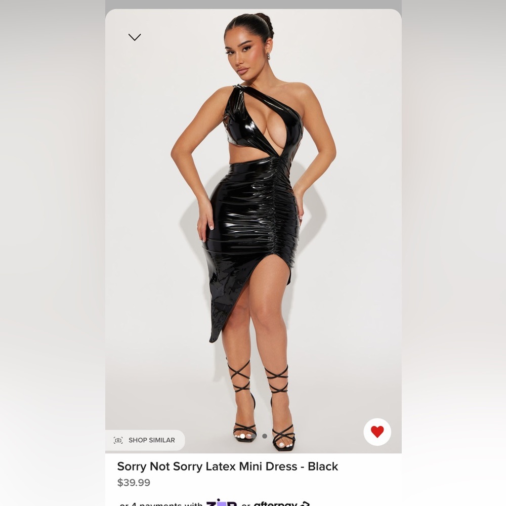 Fashion Nova Black Latex dress